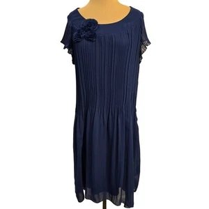 R&K Originals Damen Plissee Chiffon Kleid mit Rosetten Details Plissee Swing - Bild 1 von 11