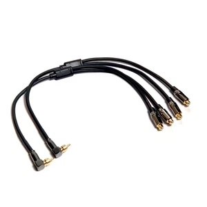 Right Angle 2 RCA (Male) to 1 RCA (Female) Audio Y Adapter Subwoofer Cable2 M... - Bild 1 von 5