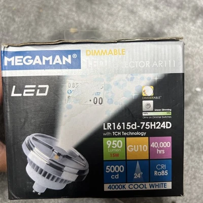 Megaman LED Reflector AR111 LR1615d- 75H24D 15W 4000K GU10 5000cd - Image 1 of 2