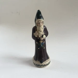 Estatuilla de Papá Noel Walnut Ridge Chalkware Belsnickel 5 pulgadas Kathi Lorance Bejma de colección - Imagen 1 de 12
