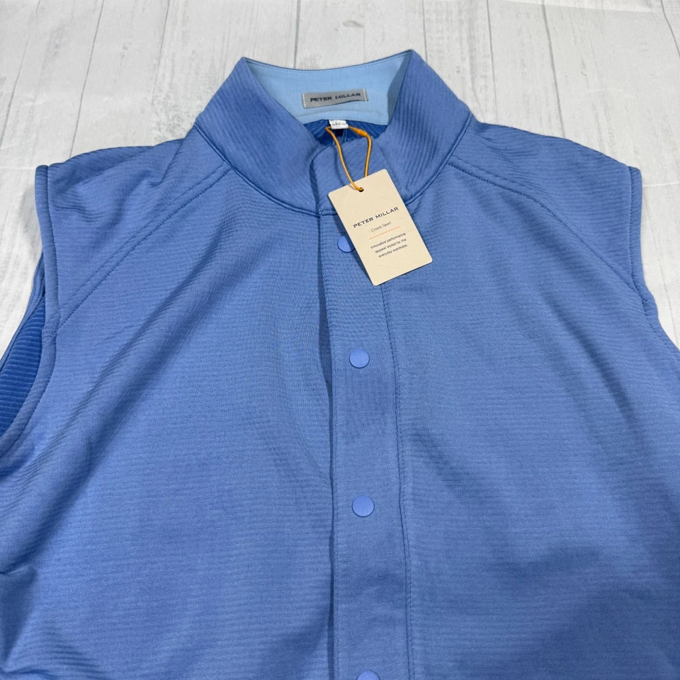 Peter Milllar Crown Sport Mens Medium Blue Beaumont Performance Vest MS24EK47