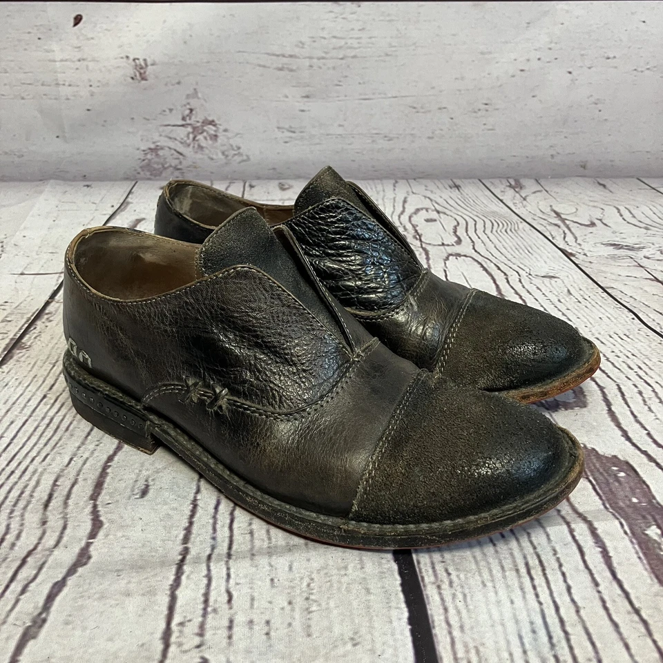 Zapato Oxford Bed Stu para mujer 7 rosa puntera envejecida a mano sin cordones Foto 1 de 4