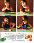 PUBLICITE ADVERTISING 064  1976  LEGO  heux joets  grosses briques DUPLO