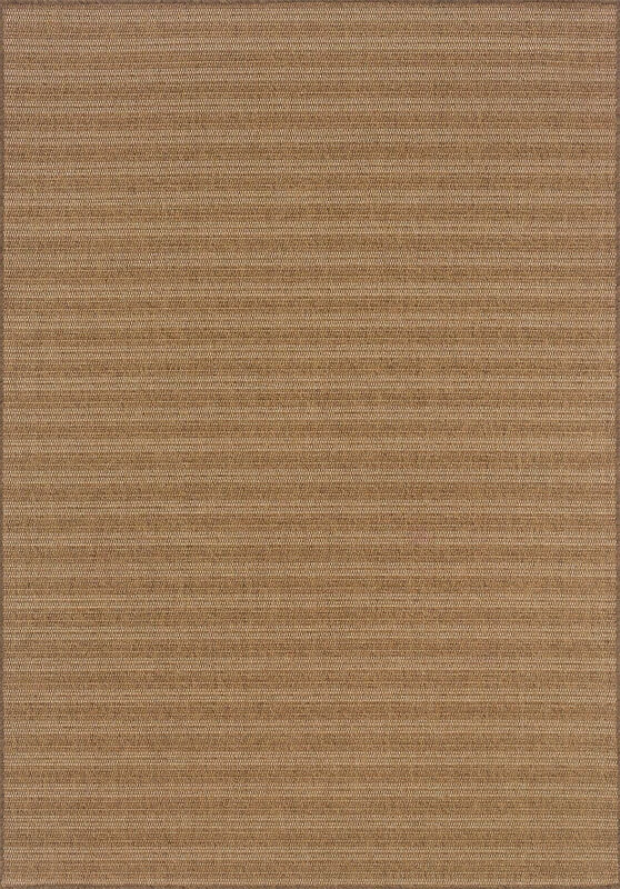 Beige Transitional Woven Outdoor Area Rug Striped 001X3 - Image 1 of 1