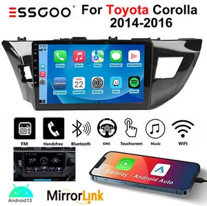 4+64G For Toyota Corolla 2014 2015 2016 Android 14 Carplay Car Stereo Radio GPS - Picture 1 of 14