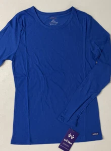 Sivvan Women’s Comfort Long Sleeve T-Shirt/Underscrub Tee MEDIUM Top ROYAL BLUE - Picture 1 of 8