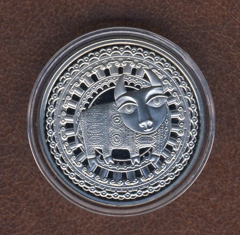 Belarus 1 Ruble 2009, Signs of the Zodiac - Taurus, KM#317, BU Cover