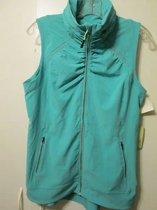 $90 Tangerine Activewear Sport Stretch Jacket Vest Running Yoga Aqua Turquoise  - Bild 1 von 9