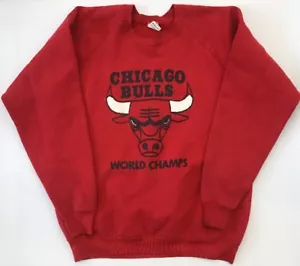 Sudadera de Colección Usada para Hombre Chicago Bulls NBA World Champs Crew Talla XXL Hecha en EE. UU. - Imagen 1 de 3