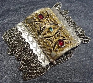 antikes filigran Trachten-Ketten-Armband 10 reihig Schmuck Kropf-Band Silber rar - Bild 1 von 12