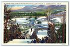 ok. 1940 Sweter narciarski Adirondack Air Olympic Ski Hill Lake Placid Nowy Jork Pocztówka