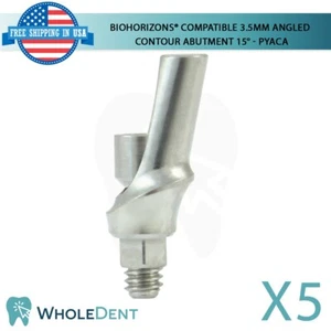 5 pilares dentales de contorno en ángulo de 3,5 mm compatibles con BioHorizons® 15° titanio - Imagen 1 de 5