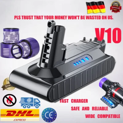 MARKENLOS 9000mAh Akku 25.2V Für Dyson V10 SV12 Ersatzakku Absolute Staubsauger / Filter
