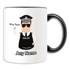 Personalised Gift Commissioner Mug Money Box Cup Brown Hair Policemen PC AC Cap