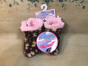 Skidders Infant Baby Plush Sherpa Lined Slipper Bootie with Gripper Bottom 6-12M - Picture 1 of 3