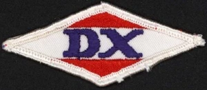 Vintage uniform patch DX gas oil small diamond shaped hat patch unused n-mint+ - Picture 1 of 3