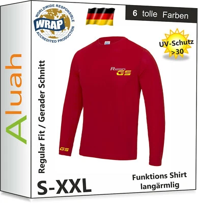 JUST COOL R1250GS Funktionsshirt Langarm T-Shirt Motorrad Shirt Rallye Exclusive GS Shirt