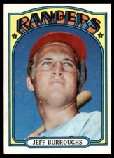 1972 TOPPS JEFF BURROUGHS TEXAS RANGERS #191