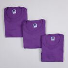 Vintage Russell Athletic Adult M Grape Purple Basic T-Shirt - Lot of 3