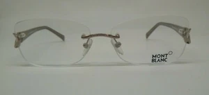 Mont Blanc MB 436 Bronze 072 Rimless Metal Eyeglasses Frame 57-16-140 RX - Picture 1 of 5