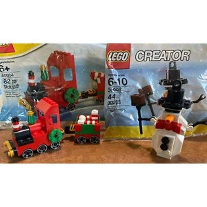 Holiday Lego Sets 30008 Snowman and 40034 Christmas Train Set Both Original Bag - Picture 1 of 6