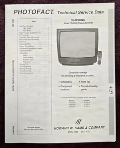 Sams Photofact 4127 Service Manual for Samsung TXH2555, TXH2545, TXH2556 - Picture 1 of 1