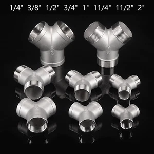 Edelstahl Bsp 1/4"- 2" Innen/Außengewinde Y-Stück Fittings Rohrfitting Adapter - Picture 1 of 23