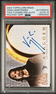 Autógrafo The Two Towers 2003 Viggo Mortensen Aragorn PSA 10 LOTR automático - Imagen 1 de 2