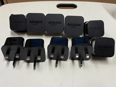 LOT OF 10 ORIGINAL Amazon 9W Kindle eReader/Fire HD/Echo Dot USB Charger UK Plug - Image 1 of 4