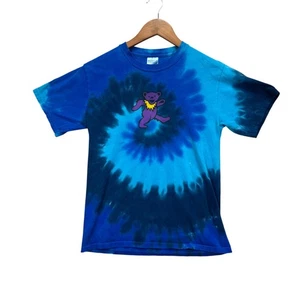 Grateful Dead Youth T-Shirt Dancing Bears Tie Dye Spiral Festival Concert Tee L - Picture 1 of 4