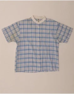 Camisa de manga corta para mujer C&A IT 42 mediana azul a cuadros poliéster DH04 - Imagen 1 de 3
