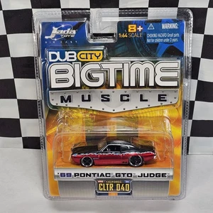 1/64 Jada Toys Dub City Bigtime Muscle 69 Pontiac GTO Judge Red/black 1969 New - Picture 1 of 12
