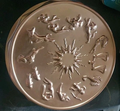 Horóscopo de astrología zodiacal MIRRO molde de gelatina molde de cobre sartén para pasteles 12 tazas Foto 1 de 4