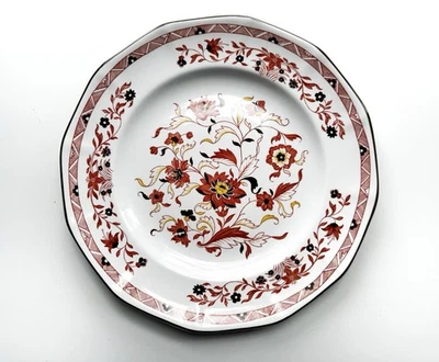 Plato de cena madera de cuña Kashmar Bone China Inglaterra, 10,25 pulgadas, vajilla floral Foto 1 de 4