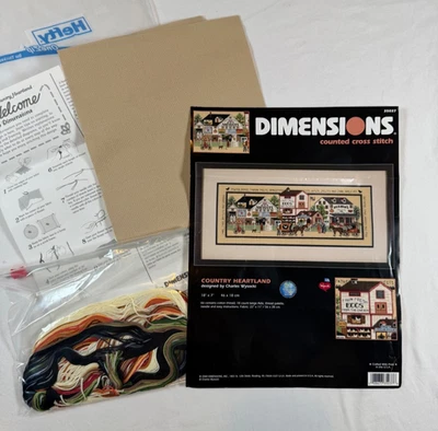 Dimensions Cross Stitch Country Heartland Charles Wysocki Vintage Kit 18x7 Farm - Image 1 of 4