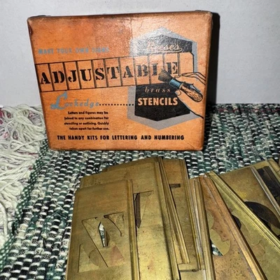 Plantillas de latón Reese’s Vnt años 50 Lockedge, 2,5” de largo, 29 piezas, juego completo Foto 1 de 4