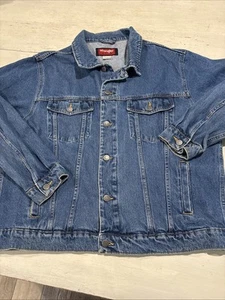 Vintage Wrangler Denim Jacket Men’s XL Trucker Jean Jacket Coat - Picture 1 of 17