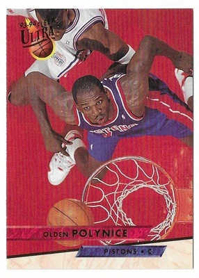 1993-94 Fleer Ultra Basketball Olden Polynice Card #59 Detroit Pistons - Image 1 of 4