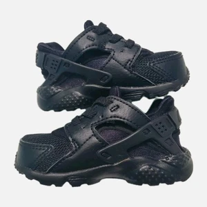 Nike Huarache Run Triple Black Toddler Shoes Sneakers 704950-016 Size 5c - Picture 1 of 7