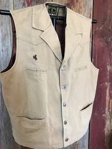 Wyoming Traders Canvas button up Vest Mens sz L brown....….t - Picture 1 of 1