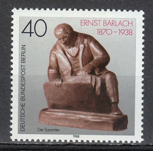 West Berlin 1988 MNH Mi 823 Sc 574 The Collector by Ernst Barlach,sculptor ** - Picture 1 of 1