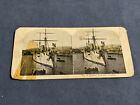 ANTIQUE STEREOVIEW PHOTO CARD ONE OF RUSSIA POWERFUL CRUISERS