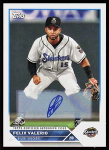 2023 Topps Pro Debut AUTO FELIX VALERIO #PD-55  BILOXI SHUCKERS BREWERS - Picture 1 of 2