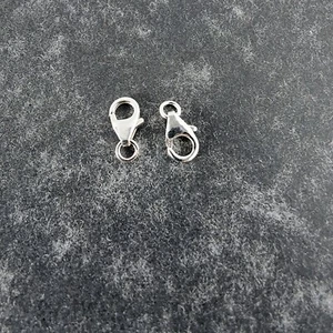 Plata de ley 925 mediana 10 mm broche de gatillo calidad hallazgos de plata C31 - Imagen 1 de 7
