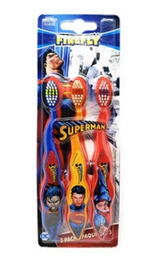 Firefly Superman Toothbrushes, 3-Pack - Picture 1 of 2