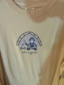 "NUEVA CON ETIQUETAS..CAMISETA LIFE IS GOOD ESTILO ORIGINAL L/S...""CAMPFIRE JAKE""... (M)  - Imagen 1 de 3