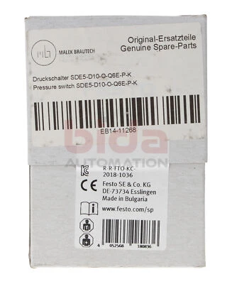 Festo SDE5-D10-O-Q6E-P-K pressure sensor pressure switch - Image 1 of 2