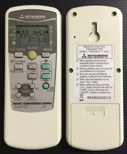 sgbay22 Mitsubishi Aircon Remote Control RKX502A001G (used) - Picture 1 of 1
