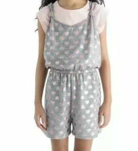 Blush by US Angels ~ 2-Pc. Set ~ Large (14/16) ~ Grey & Pink Romper & T-Shirt - Picture 1 of 7