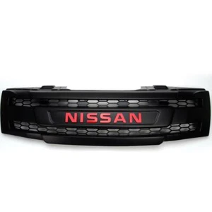 REJILLA PARRILLA DELANTERA NEGRA ROJA AJUSTE NISSAN NAVARA FRONTIER D40 2005-13 LED BLANCO - Imagen 1 de 11